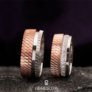 Karanfil Modeli Gümüş Alyans Çifti