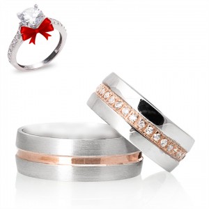 Kelebek Modeli Gümüş Alyans Çifti