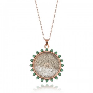 Esmaül Hüsna Allahın 99 İsmi Taşlı Yuvarlak Gümüş Kolye Esmaül Hüsna Allahın 99 İsmi Taşlı Yuvarlak Gümüş Kolye