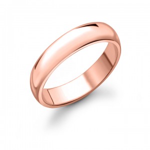 6 mm Klasik Bombeli Rose Kaplamalı Gümüş Yüzük  6 mm Klasik Bombeli Rose Kaplamalı Gümüş Yüzük