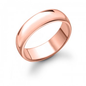 8 mm Klasik Bombeli Rose Kaplamalı Gümüş Yüzük   8 mm Klasik Bombeli Rose Kaplamalı Gümüş Yüzük