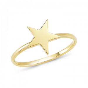 Yıldız Bayan Altın Kaplama Gümüş Yüzük Yıldız Bayan Altın Kaplama Gümüş Yüzük