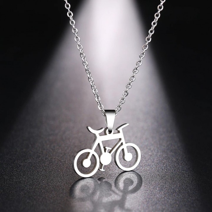 Bisiklet Gümüş Kolye