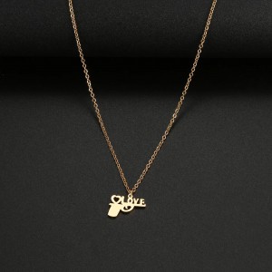 Silah ve Love Gümüş Kolye