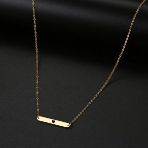 Yatay Çubuk Kalp Gümüş Kolye Yatay Çubuk Kalp Gümüş Kolye