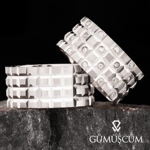 Eflin Gümüş Alyans Modeli Taşlı Alyans Çifti Eflin Gümüş Alyans Modeli Taşlı Alyans Çifti