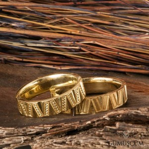 Alin Modeli Altın Kaplama Gümüş Alyans Çifti Alin Modeli Altın Kaplama Gümüş Alyans Çifti