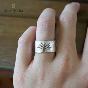 Yaşam Ağacı Modeli Gümüş Alyans Çifti Nişan ve Söz Yüzüğü Yaşam Ağacı Modeli Gümüş Alyans Çifti Nişan ve Söz Yüzüğü