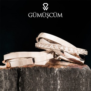 Olimpiyat Gümüş Alyans Modeli Taşlı Alyans Çifti Olimpiyat Gümüş Alyans Modeli Taşlı Alyans Çifti