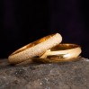 Altın Kaplama Gümüş Alyans Modeli Çift Alyans Nişan ve Söz Yüzüğü