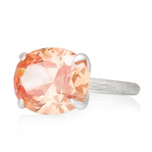 Turuncu Topaz Oval Taşlı Gümüş Yüzük Turuncu Topaz Oval Taşlı Gümüş Yüzük