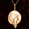 Antik Roma Parası Altın Kaplama Gümüş Kolye