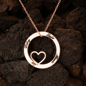 Daire İsimli  Gümüş Kolye