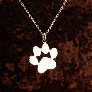 Kedi Köpek Patili Gümüş Kolye Kedi Köpek Patili Gümüş Kolye