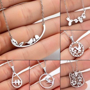 Kuş ve Doğa Temalı Gümüş Kolye Kuş ve Doğa Temalı Gümüş Kolye