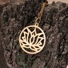 Lotus Çiçeği Altın Kaplama Gümüş Kolye
