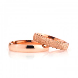 Bombeli 4mm Rose Kaplama Bay Gümüş Alyans  Söz ve Nişan Yüzüğü Bombeli 4mm Rose Kaplama Bay Gümüş Alyans  Söz ve Nişan Yüzüğü