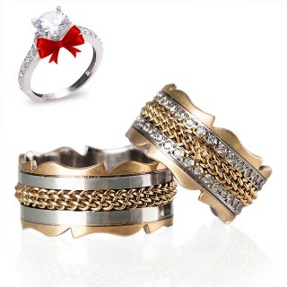 Lavinya Modeli Gümüş Alyans Çifti 