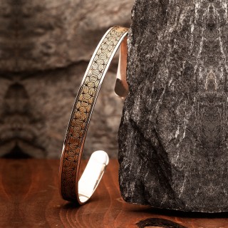 Altın Kaplama Gümüş Erkek Bilekliği