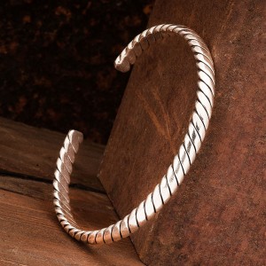 Kalın Örgü Gümüş Bileklik Kalın Örgü Gümüş Bileklik