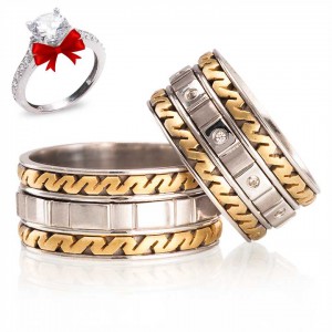 Kronos Modeli Gümüş Alyans Çifti