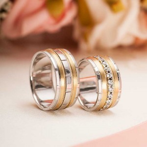 Aqua Altın Kaplama Gümüş Alyans Modeli Bay Alyans  Aqua Altın Kaplama Gümüş Alyans Modeli Bay Alyans