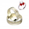 LoveMe Gümüş Alyans Modeli Altın Kaplama Nişan Yüzüğü 