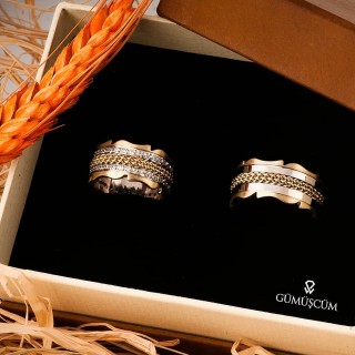 Lavinya Modeli Gümüş Alyans Çifti 