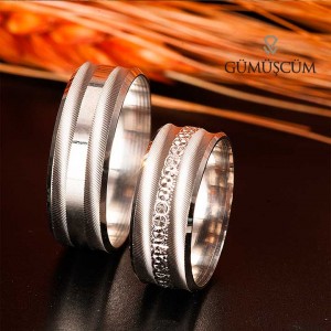 Zakkum Gümüş Alyans Modeli Nişan Yüzüğü Zakkum Gümüş Alyans Modeli Nişan Yüzüğü