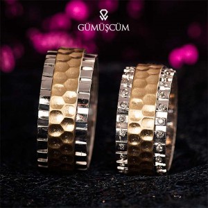 Zümrüt Gümüş Alyans Modeli Altın Kaplam Bay Alyans  Zümrüt Gümüş Alyans Modeli Altın Kaplam Bay Alyans