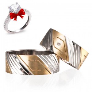 Kalemli Greek Model Gümüş Alyans Çifti Kalemli Greek Model Gümüş Alyans Çifti