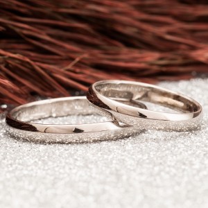 Bombeli 3mm Kadın Gümüş Alyans 