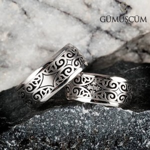 Etnik Gümüş Alyans Modeli Alyans Çifti Etnik Gümüş Alyans Modeli Alyans Çifti