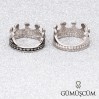Kral Kraliçe Modeli Gümüş Alyans Çifti