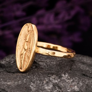 Antik Roma Parası Altın Kaplama Otantik Kadın Gümüş Yüzük Modeli Antik Roma Parası Altın Kaplama Otantik Kadın Gümüş Yüzük Modeli