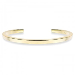 Minimalist İnce Altın Kaplama Unisex Gümüş Bileklik